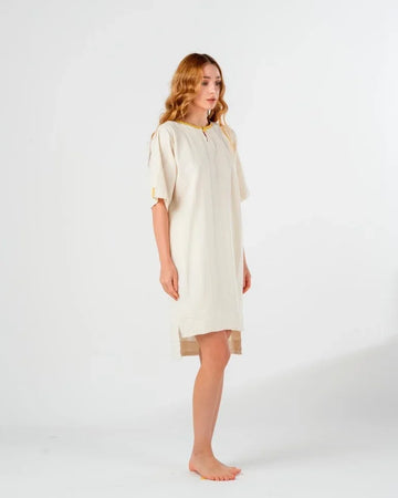 Off-white Cotton Sleep Dress